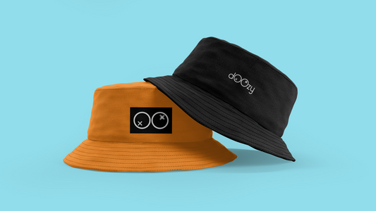 Doozy Bucket Hat Reversible - Negro & Naranja - 100% Algodón - Doozy Brand