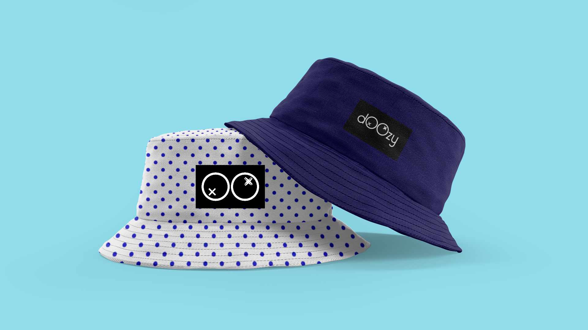 Doozy Bucket Hat Reversible - Navy Blue & Wave point - 100% Algodón - Doozy Brand